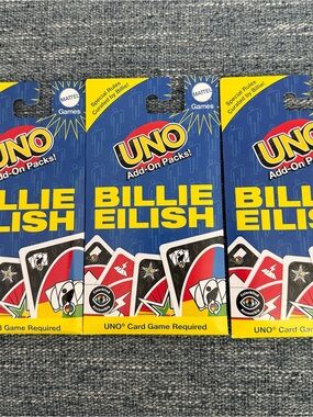 Mattel UNO Billie Eilish Add-On Pack - Blue, Yellow, Red, Black